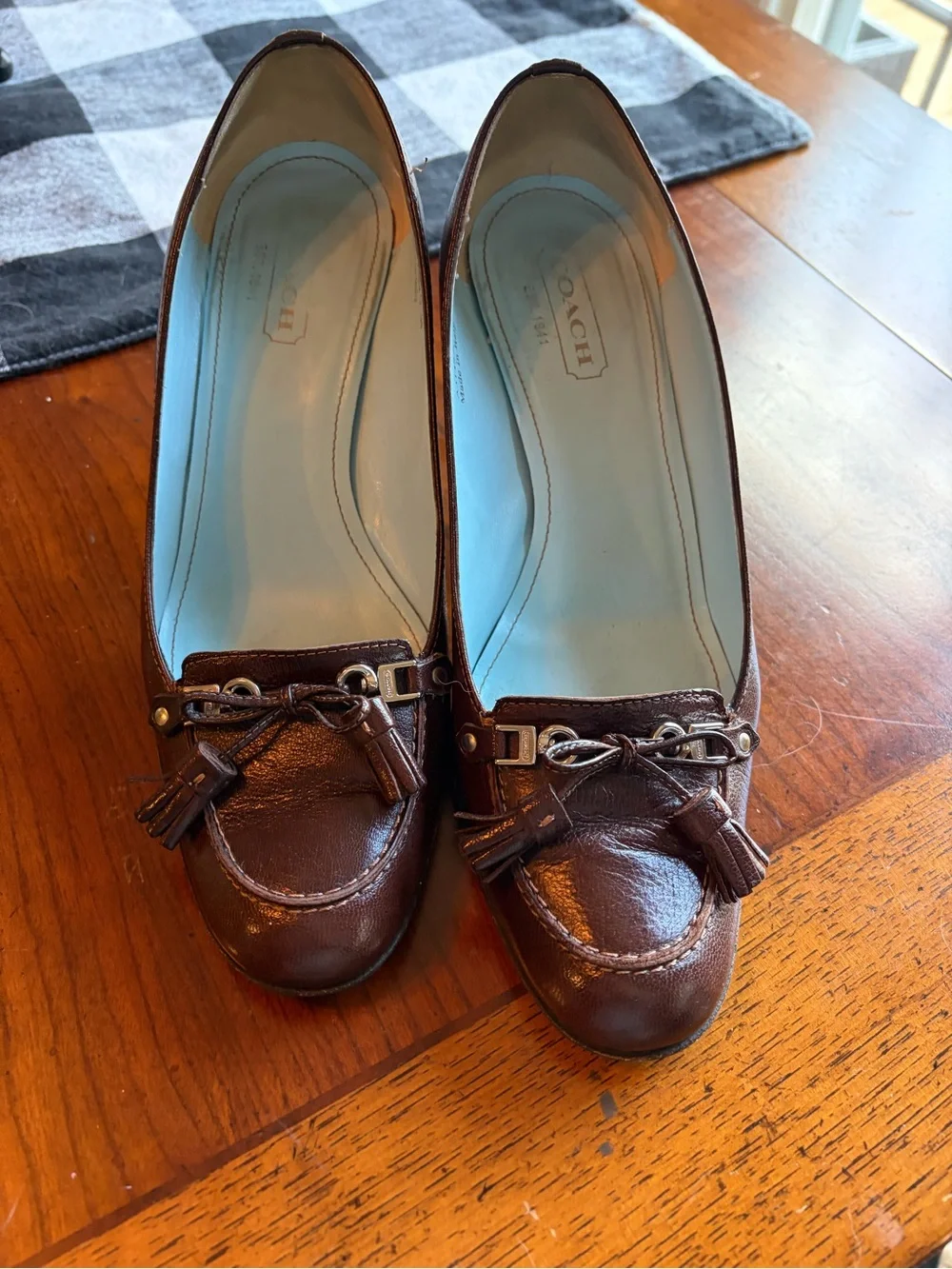 Vintage Coach Brown Tassel Leather Pumps - Women